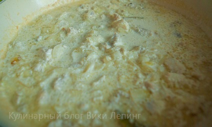 pește alb în sos de smântână, dreptul de alimente (pește) pește alb în sos de smântână, dreptul de alimente