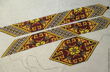 Șirag de mărgele de țesut crea colorat Gerdan - Masters Fair - manual, manual (tesut) Șirag de mărgele de țesut crea colorat Gerdan - Masters Fair - manual, lucrate manual