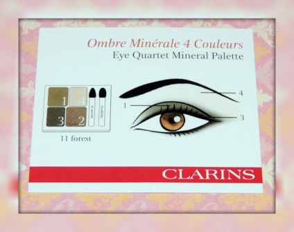 Clarins patru culori eyeshadow mineral min ombre - RALE 4 couleurs, №11 pădure (RALE) Clarins patru culori ochi mineral umbra min ombre - RALE 4 couleurs, №11 pădure