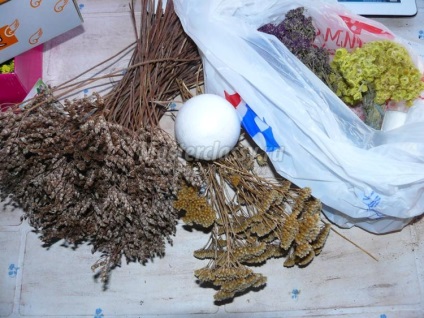 arbore decorativ de flori uscate (flori uscate, arbore decorativ) arbore ornamental de flori uscate