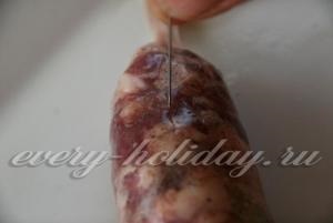 salam de casa din carne de porc, coapte în cuptor (o rețetă) salam de casa din carne de porc, coapte în cuptor