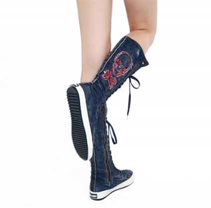 cizme Denim, pantofi de moda (cizme) cizme Denim, pantofi de moda