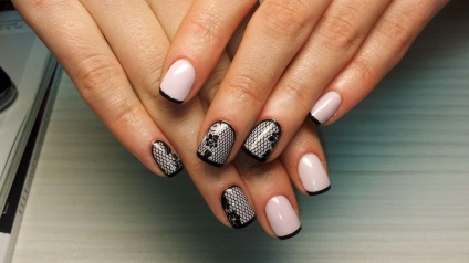 Shellac manichiură franțuzească (manichiură) shellac manichiură franțuzească
