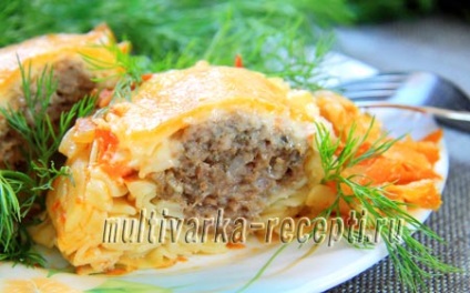 Cuiburi de paste cu carne tocată în rețetă cuptor cu pas (paste) Cuibul de paste cu carne tocată în cuptor pentru un pas cu pas reteta