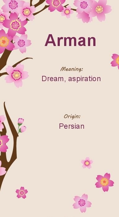 Denumirea valorii Arman, originea, influența asupra soarta băiat (valoarea) Denumirea valorii Arman, originea, influența asupra soarta băiatului