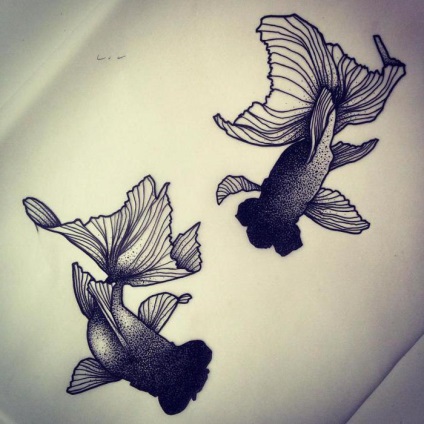tatuaje de pește Image și valoarea sa (pește) Imaginea de tatuaj de pește și semnificația sa