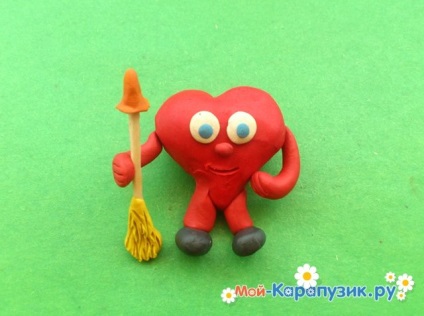 Cum de a sculpta inima de plastilină (plastilină) Cum de a sculpta inima plastilină