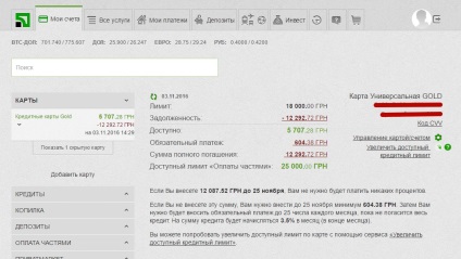 Cum pot găsi o datorie card de credit de PrivatBank ce să facă, cum să plătească amenzi (de credit) Cum pot găsi o datorie card de credit de PrivatBank ce să facă, cum să se stinge, penalități