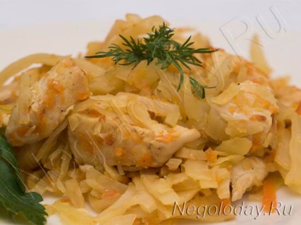 tocană de varză cu carne de pui - fel de mâncare elegant pentru toată simplitatea ei! (Dish) tocană de varză cu carne de pui - fel de mâncare elegant pentru toată simplitatea ei!