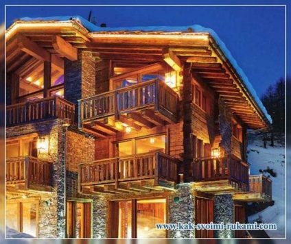 Combinat casa privată din piatră și lemn, mâinile - cum să le facă (fotografii) Combinat casa privată din piatră și lemn, mâinile - modul de a face cel mai mult