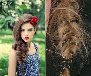 Cos Fishtail (variante panglica țese coadă de pește) Kos Fishtail