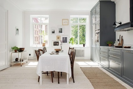 Bucătărie fără dulapuri superioare idei de aspect (mobilier) Bucătărie fără dulapuri superioare idei de planificare