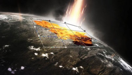 Căderea meteoritului în Photoshop (Hard Light Hard) Căderea meteoritului în Photoshop