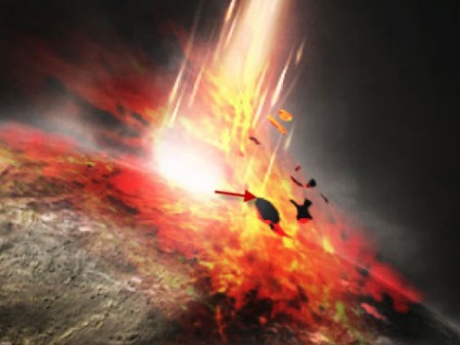Căderea meteoritului în Photoshop (Hard Light Hard Light) Căderea meteoritului în Photoshop