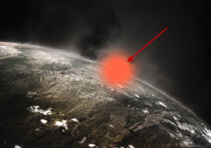 Căderea meteoritului în Photoshop (Hard Light Hard) Căderea meteoritului în Photoshop