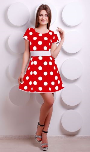 Polka-dot rochie - stiluri de fotografie (buline) Polka-dot rochie - fotografii, moda