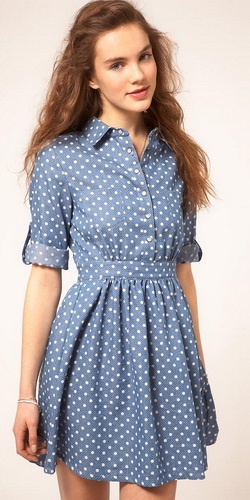 Polka-dot rochie - fotografii, moda (fotografii) Polka-dot rochie - fotografii, moda