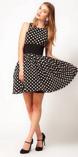 Polka-dot rochie - stiluri de fotografie (rochie în mazăre) Polka-dot rochie - fotografii, moda