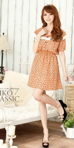Polka-dot rochie - stiluri de fotografie (rochie) Polka-dot rochie - fotografii, moda