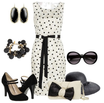 Polka-dot rochie - fotografii, moda (fotografii) Polka-dot rochie - fotografii, moda