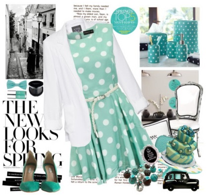 Polka-dot rochie - stiluri de fotografie (cu buline rochie foto) Polka-dot rochie - fotografii, moda