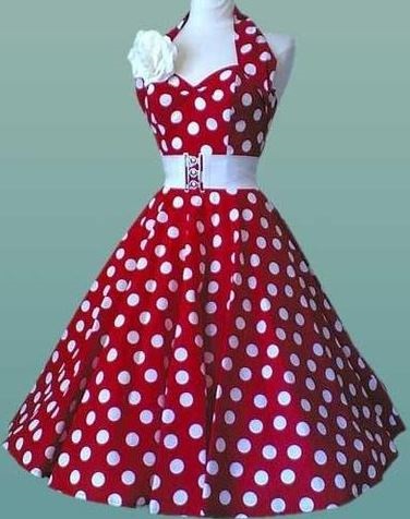 Polka-dot rochie - stiluri de fotografie (rochie) Polka-dot rochie - fotografii, moda