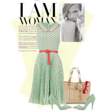 Polka-dot rochie - stiluri de fotografie (cu buline rochie foto) Polka-dot rochie - fotografii, moda