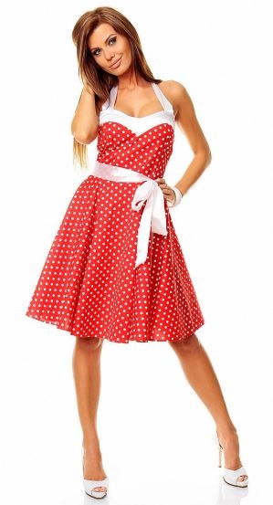 Polka-dot rochie - stiluri de fotografie (polka) Polka-dot rochie - fotografii, moda