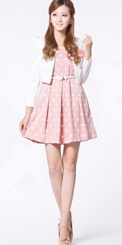 Polka-dot rochie - stiluri de fotografie (cu buline rochie foto) Polka-dot rochie - fotografii, moda