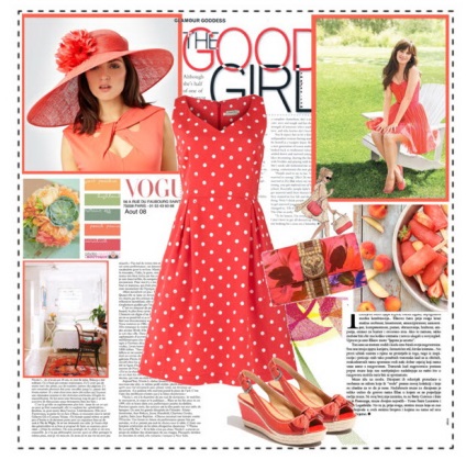 Polka-dot rochie - stiluri de fotografie (buline albe rochie) Polka-dot rochie - fotografii, moda