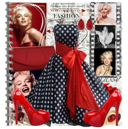 Polka-dot rochie - stiluri de fotografie (rochie) Polka-dot rochie - fotografii, moda
