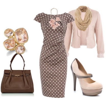 Polka-dot rochie - fotografii, moda (fotografii) Polka-dot rochie - fotografii, moda