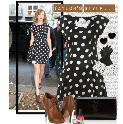 Polka-dot rochie - stiluri de fotografie (stiluri) Polka-dot rochie - fotografii, moda