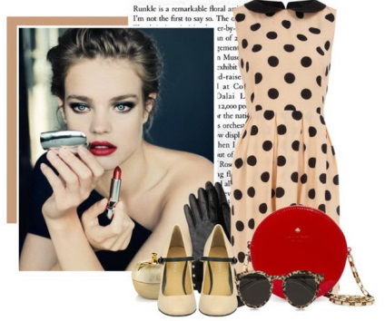 Polka-dot rochie - stiluri de fotografie (buline) Polka-dot rochie - fotografii, moda