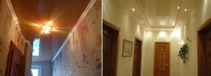 Plafonul în hol fotografie de reparații și de design de apartamente, cum se face cu mâinile lor, cum de a decora lung (plafonul pe hol) Plafonul în hol fotografie de reparații și de design de apartamente, cum se face cu mâinile lor, cum de a decora lung