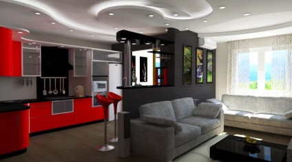 Design propriu al unui apartament cu o cameră de 30 metri pătrați (plat) Design propriu al unui apartament cu o cameră de 30 de metri pătrați