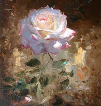 pictura Lovely Rose (pictură) Frumos trandafiri în pictură