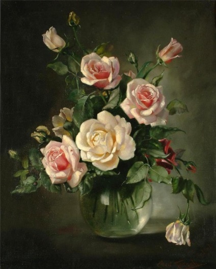 pictura Lovely Rose (Rose) Frumos trandafiri în pictură