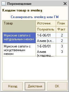 magazioner la locul de muncă cu TSD (fiecare utilizator sunt afișate) magazioner la locul de muncă cu TSD
