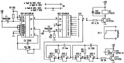 Releu de timp cu privire la întârziere, DIN montare șină, electronice, diagrame (electronice) Releu de timp cu privire la întârziere, montare pe șină DIN, electronice, circuite