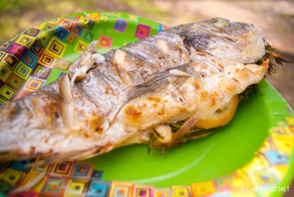 Peste pe gratar, alimente dreapta (gratar) Peste pe gratar, mâncarea dreapta