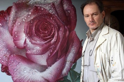 Rose în zori pictura hiper-realiste (hiper-realiste de imagine a crescut) Rose în zori picturi hiper-realiste