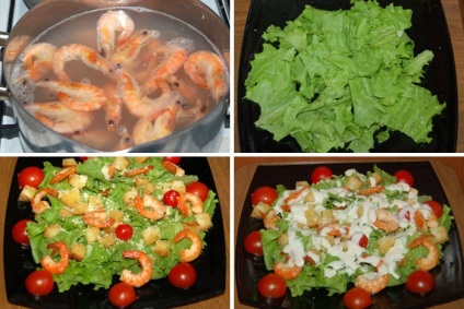 Salata Caesar cu creveți - o reteta clasica la domiciliu cu fotografie (salata) Salata Caesar cu creveți - o reteta clasica la domiciliu cu fotografie