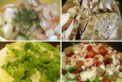 Salata Caesar cu creveți - o reteta clasica la domiciliu cu fotografie (creveți) Salata Caesar cu creveți - o reteta clasica la domiciliu cu fotografie