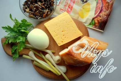 Salata „Raffaello“ cu carne de pui si ciuperci - reteta cu fotografii (salata) Salata „Raffaello“ cu carne de pui si ciuperci - reteta cu fotografii