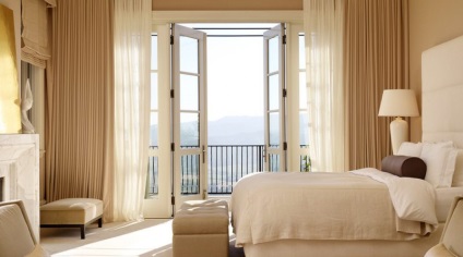 Perdelele in dormitor, cu un design stil balcon și nuanțe de culoare (dormitor) Perdelele in dormitor, cu un design stil balcon și nuanțe de culori