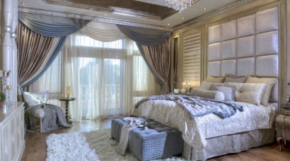 Perdelele in dormitor, cu un design stil balcon și nuanțe de culoare (jaluzele) Perdelele in dormitor, cu un design stil balcon și nuanțe de culori