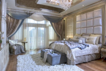 Perdelele in dormitor, cu un design stil balcon și nuanțe de culoare (dormitor) Perdelele in dormitor, cu un design stil balcon și nuanțe de culori