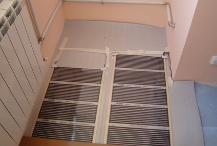 încălzire prin pardoseală pe balcon cu mâinile sub laminat, o țiglă, modul de a face balconul încălzit (logie) încălzire prin pardoseală pe balcon cu mâinile sub laminat, o țiglă, cum să facă balcon încălzit,