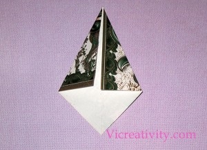 Shamrock - modul de bază pentru origami modular, toate brodată - cursuri de master, instruire, (de bază) modul de bază pentru origami modular, toate gherghef - - Shamrock cursuri de master, instruire,